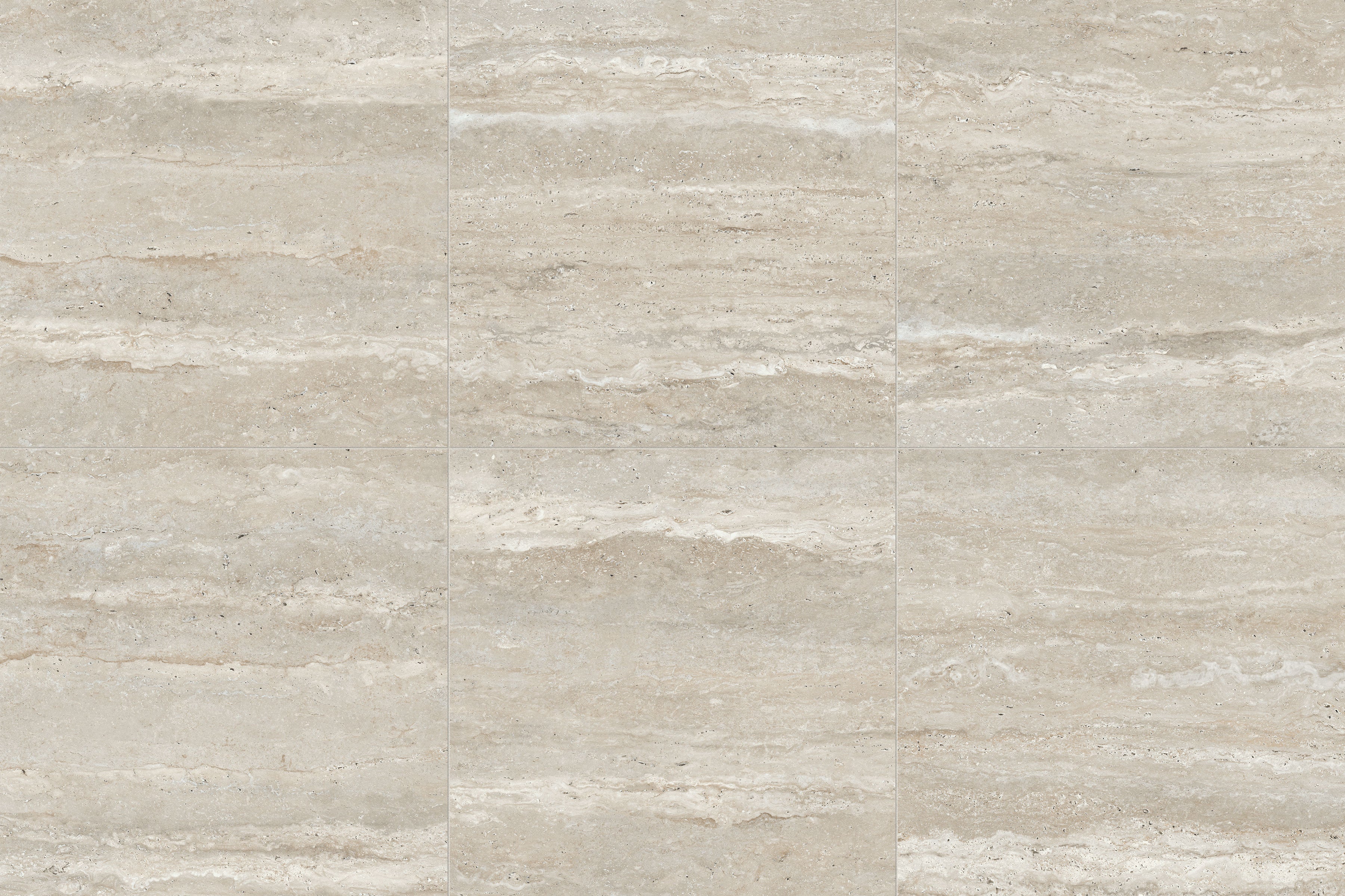 Travertine 24x24 Grip Porcelain 2CM Paver in Silver
