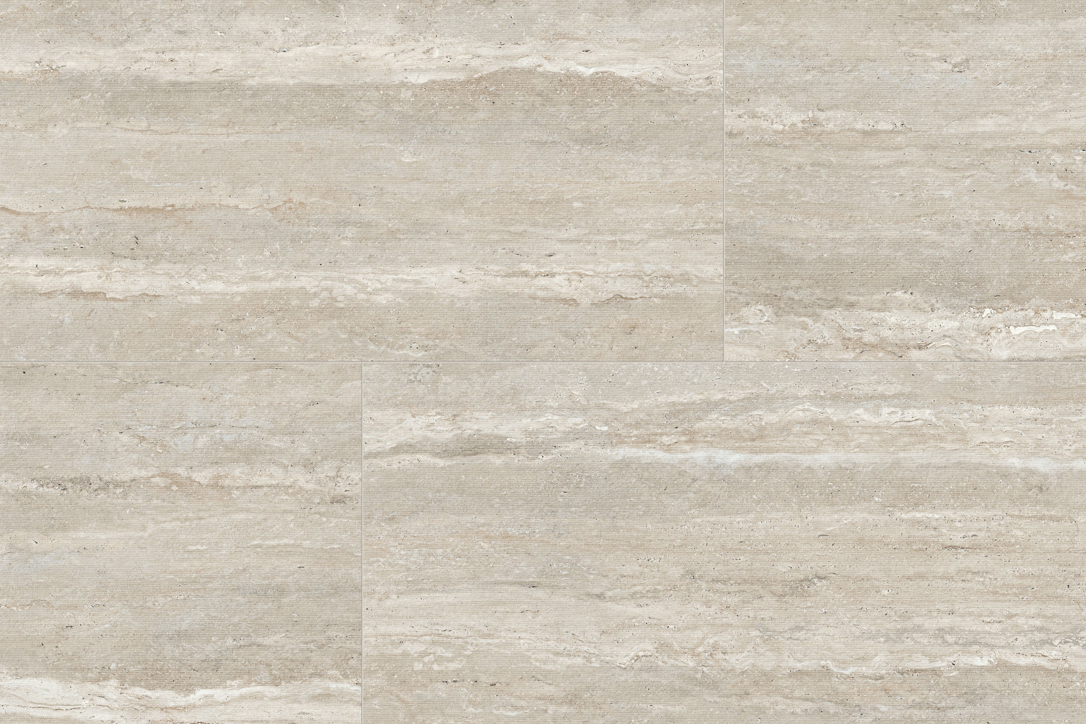 Travertine 24x48 Chiseled Porcelain Tile in Silver
