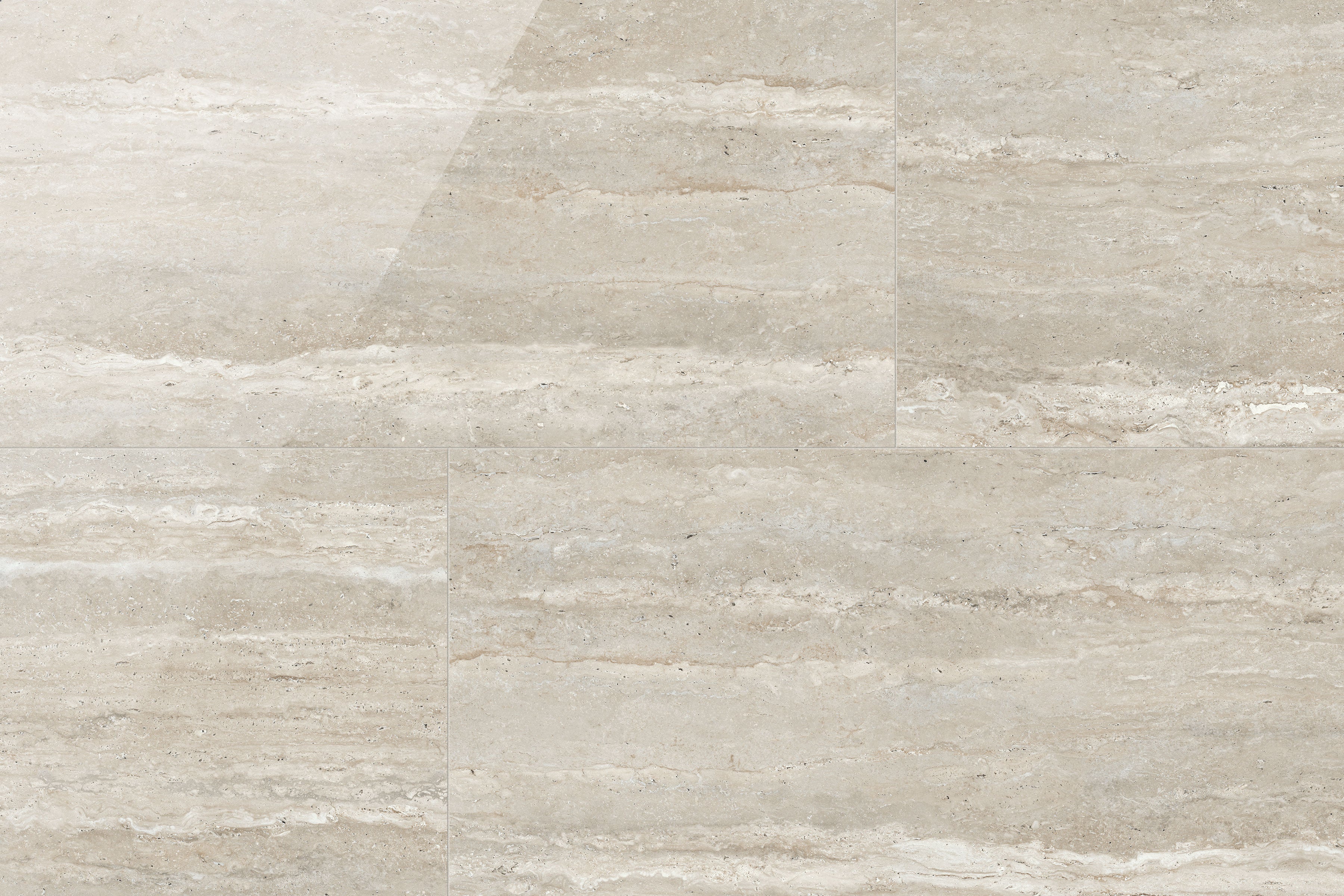Travertine 24x48 Polished Porcelain Tile in Silver