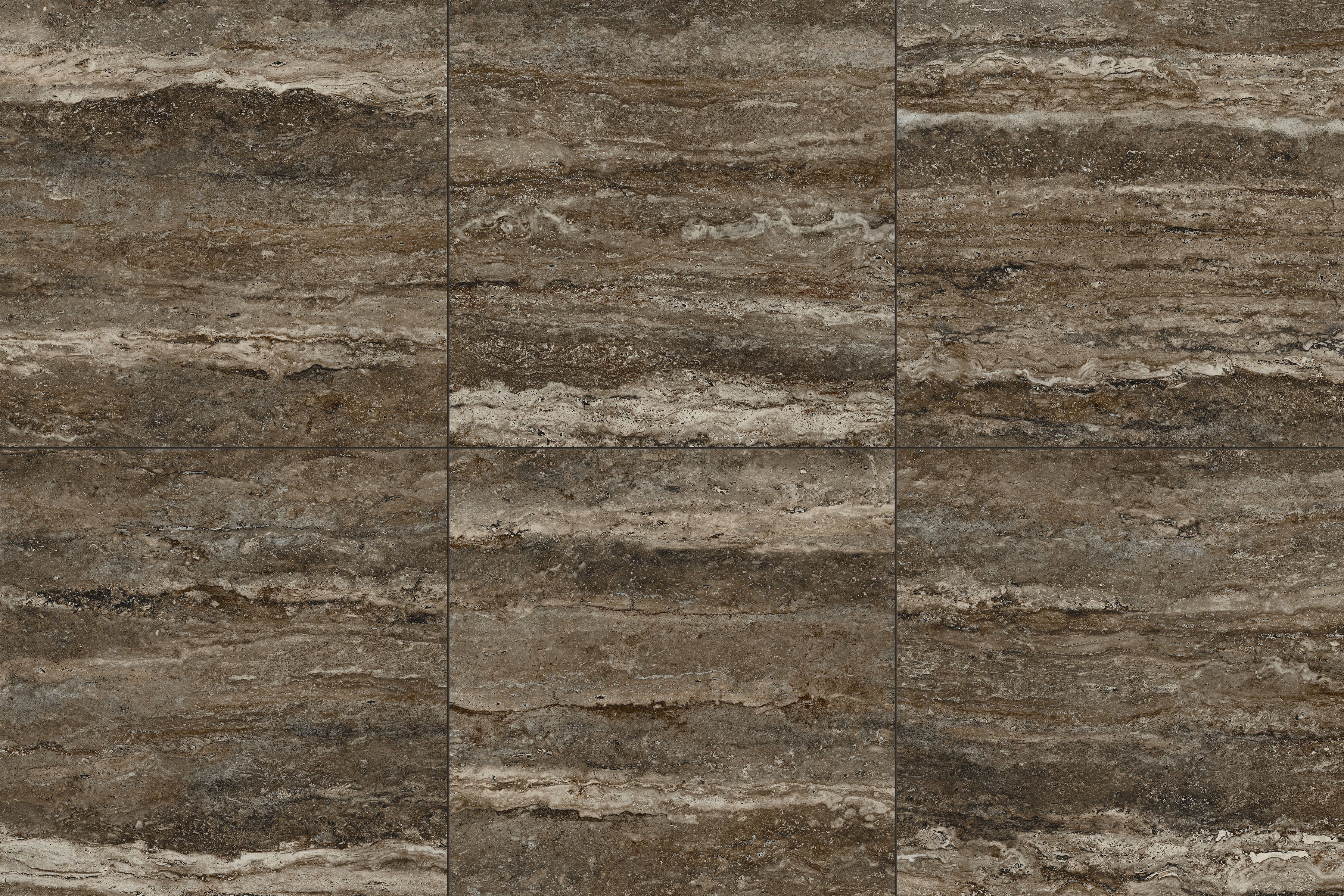 Travertine 24x24 Grip Porcelain 2CM Paver in Titanium