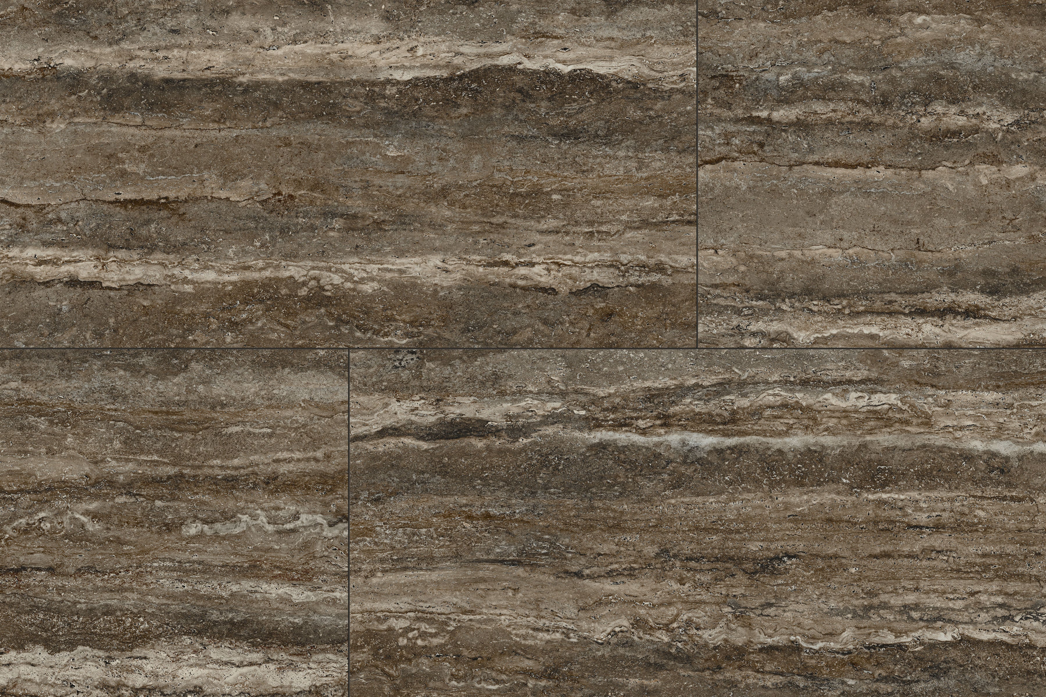 Travertine 24x48 Grip Porcelain 2CM Paver in Titanium
